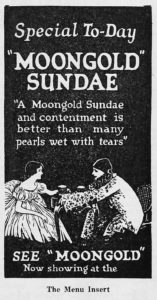 1921 Exhibitors Herald Moongold Sundae film ad